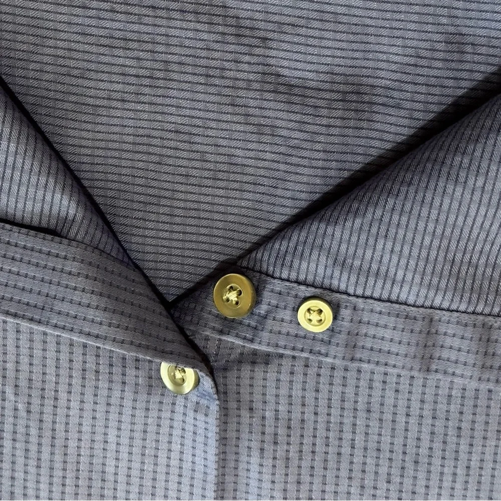 Pre-Loved Alfani Regular Fit Blue Button Down Long Sleeve Dress Shirt Size L